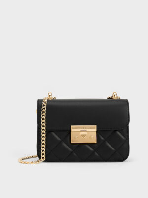 Charles & Keith - Alva Quilted Chain-Handle Bag