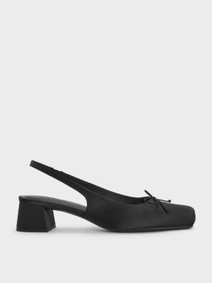 Charles & Keith - Sadira Satin Slingback Pumps