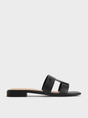 Charles & Keith - Petina Leather Slide Sandals