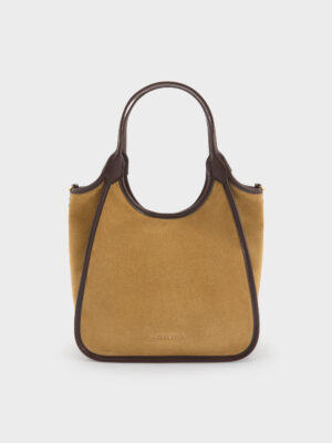 Charles & Keith - Mini Sianna Contrast-Trim Tote Bag