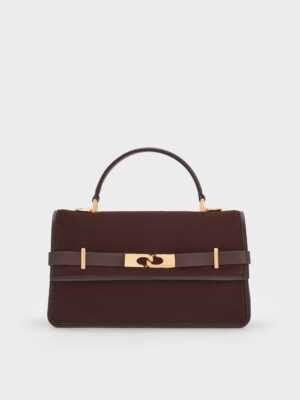 Charles & Keith - Arlet Belted Top Handle Bag