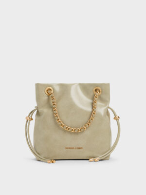 Charles & Keith - Arya Braided-Chain Crossbody Bag
