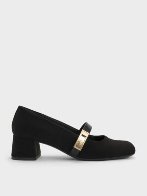 Charles & Keith - Lando Faux Suede Mary Jane Pumps