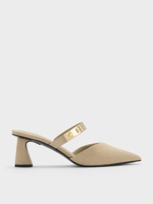 Charles & Keith - Lando Faux Suede Heeled Mules