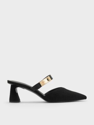 Charles & Keith - Lando Faux Suede Heeled Mules