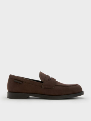 Charles & Keith - Arven Faux Suede Penny Loafers