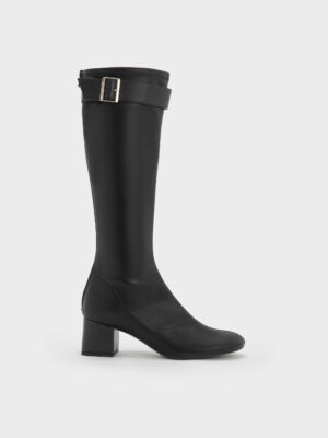 Charles & Keith - Gerry Buckled Knee-High Boots