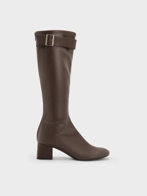 Charles & Keith - Gerry Buckled Knee-High Boots