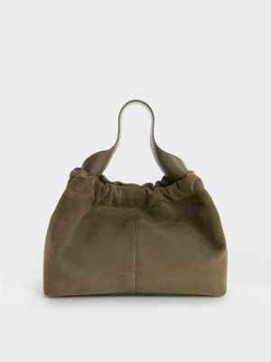 Charles & Keith - Ally Ruched Slouchy Chain-Handle Bag
