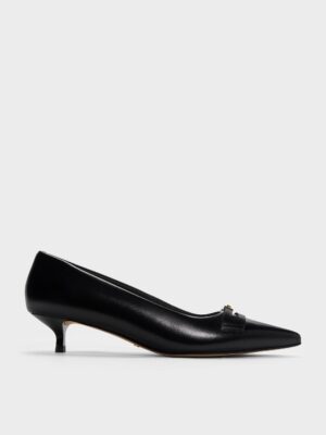 Charles & Keith - Georgina Leather Kitten Heels