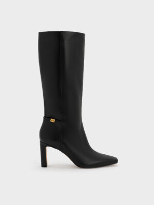 Charles & Keith - Georgina Leather Knee-High Boots