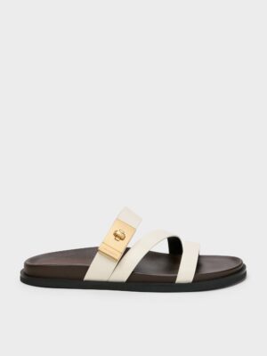 Charles & Keith - Aelin Metallic-Buckle Strappy Sandals