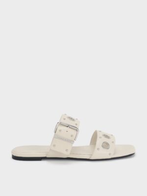Charles & Keith - Grommet Buckled Slides