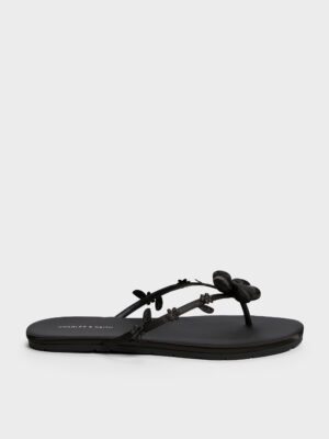 Charles & Keith - Puffy Flower Thong Sandals