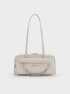 Charles & Keith - Atwood Chain Elongated Shoulder Bag