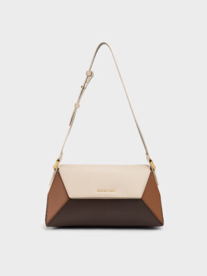 Charles & Keith - Nasrin Colourblock Geometric Shoulder Bag