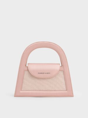 Charles & Keith - Este Glittered Top Handle Bag
