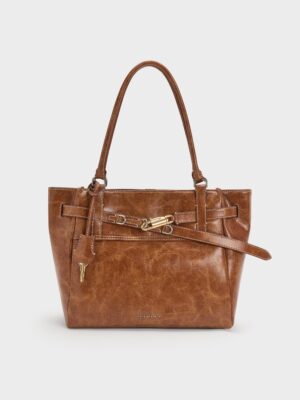 Charles & Keith - Delfina Belted Tote Bag