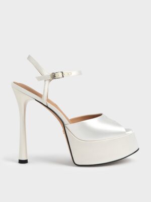 Charles & Keith - Francesca Peep-Toe Platform Heels