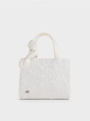 Charles & Keith - Albany Embroidered-Mesh Beaded Mini Bag