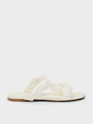 Charles & Keith - Ruched-Strap Slide Sandals