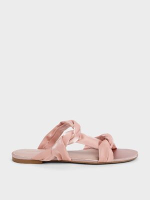 Charles & Keith - Ruched-Strap Slide Sandals