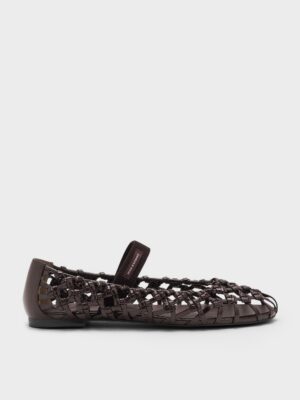 Charles & Keith - Woven Mary Jane Flats