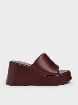 Charles & Keith - Wide-Strap Platform Wedges