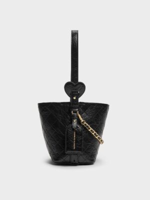 Charles & Keith - Duo Quilted Chain Bucket Bag
