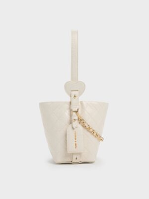 Charles & Keith - Duo Quilted Chain Bucket Bag