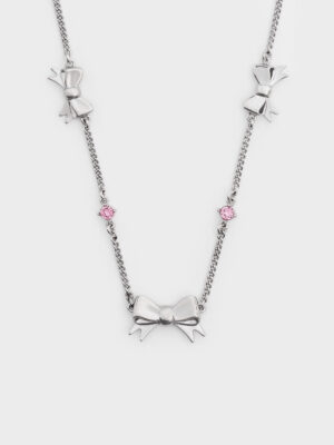 Charles & Keith - Paige Bow Crystal Necklace