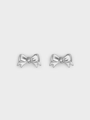 Charles & Keith - Paige Crystal-Bow Stud Earrings