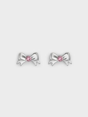 Charles & Keith - Paige Crystal-Bow Stud Earrings