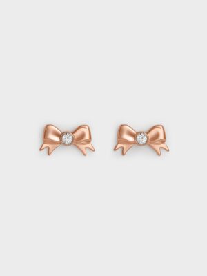 Charles & Keith - Paige Crystal-Bow Stud Earrings