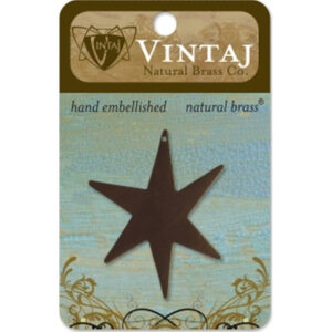 Vintaj Natural Brass Co. 47x42mm Large North Star