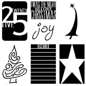 The Crafters Workshop 6x6 Stencil Twas The Night