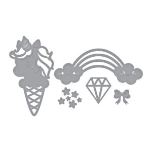 Spellbinders Unicorn & Rainbow Etched Die