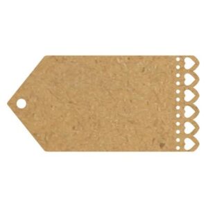 Greeting Tags 100mm X 50mm Heart X 10 Pieces
