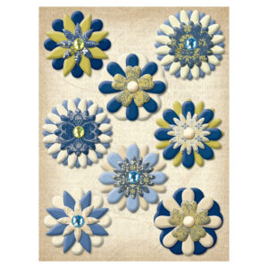 Ba Paper Flower Brads