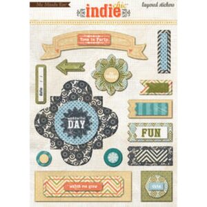 My Minds Eye Time Layered Sticker Packs Of 6