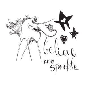 Spellbinders Unicorn Sparkle Clear Stamps