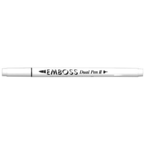 Tsukineko Dual Emboss Pen Ii Clear - Brush Tip