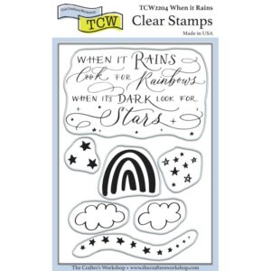 The Crafters Workshop When It Rains 4x6 Stamp Set