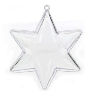 Transparent Star 100mm X5pcs