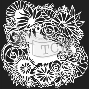 The Crafters Workshop 6x6 Stencil Floral Statement