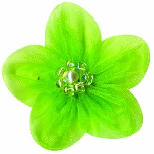 Bazzill 2 Inch Netting Flower Lemon Lime