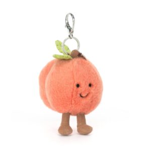 Jellycat APEACH4BC Amuseables Peach Bag Charm Plush Soft Toy