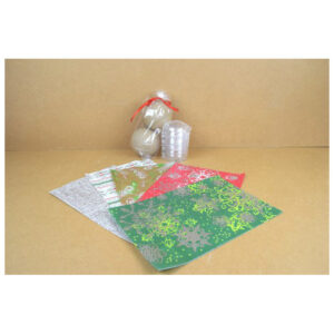 Xmas Decoration Kit 70mm Plastic Balls Pack 5dp Baubles With String Papers