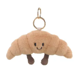 Bessie London CM013 Croissant Plush Bag Charm Accessory
