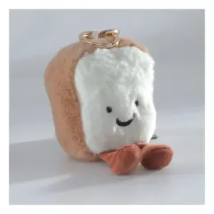 Bessie London CM110 Bread Toast Plush Bag Charm Accessory